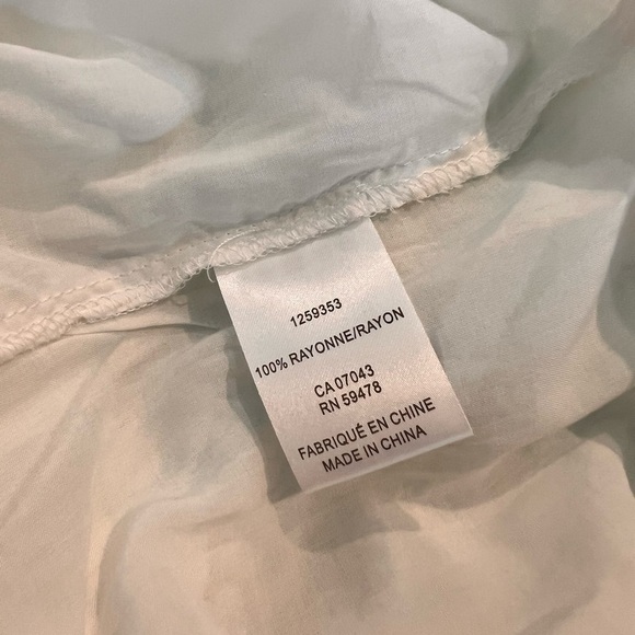 NWOT House of Harlow 1960 Mint Paisley White Smocked Ruffle Mini Dress Small - Picture 15 of 15